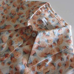 new VINCE floral print long sleeve blouse 100% silk